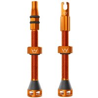 Peaty's Holeshot Fast Flow Tubeless Valves - Mango Orange, 60mm