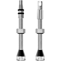 Tweeks Cycles Peaty's Holeshot Fast Flow Tubeless Valves - Silver, 60mm | Clearance section. 365 day returns, 0% finance & FREE delivery over £50