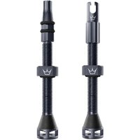Tweeks Cycles Peaty's Holeshot Fast Flow Tubeless Valves - Slate Grey, 60mm | Clearance section. 365 day returns, 0% finance & FREE delivery over £50