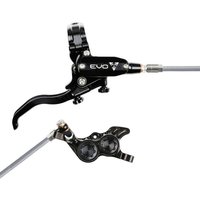 Tweeks Cycles Hope Tech 4 EVO GR4 Hydraulic Disc Brake - Black / BlackFront Right HandBraided | Clearance section. 365 day returns, 0% finance & FREE delivery over £50