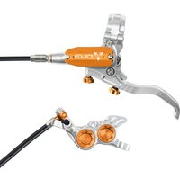 Tweeks Cycles Hope Tech 4 EVO GR4 Hydraulic Disc Brake - Silver / OrangeRear Left HandStandard | Clearance section. 365 day returns, 0% finance & FREE delivery over £50