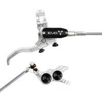 Tweeks Cycles Hope Tech 4 EVO GR4 Hydraulic Disc Brake - Silver / BlackFront Right HandBraided | Clearance section. 365 day returns, 0% finance & FREE delivery over £50