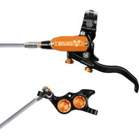 Tweeks Cycles Hope Tech 4 EVO TR4 Hydraulic Disc Brake - Black / OrangeRear Left HandBraided | Clearance section. 365 day returns, 0% finance & FREE delivery over £50