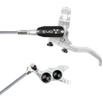 Tweeks Cycles Hope Tech 4 EVO TR4 Hydraulic Disc Brake - Silver / BlackRear Left HandBraided | Clearance section. 365 day returns, 0% finance & FREE delivery over £50