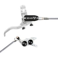 Tweeks Cycles Hope Tech 4 EVO TR4 Hydraulic Disc Brake - Silver / BlackFront Right HandBraided | Clearance section. 365 day returns, 0% finance & FREE delivery over £50