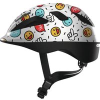 Tweeks Cycles Abus Smooty 2.0 Kids Helmet - White Smiley, Medium | Clearance section. 365 day returns, 0% finance & FREE delivery over £50