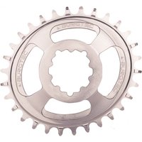 Tweeks Cycles Burgtec Thick Thin Oval Chainring - 3mm Offset Boost GXP - Rhodium Silver | Clearance section. 365 day returns, 0% finance & FREE delivery over £50