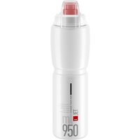 Tweeks Cycles Elite Jet Biodegradable MTB Water Bottle - Clear / Red, 950ml | Clearance section. 365 day returns, 0% finance & FREE delivery over £50