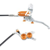 Tweeks Cycles Hope Tech 4 V4 Hydraulic Disc Brake - Silver / OrangeFront Right HandStandard Black | Clearance section. 365 day returns, 0% finance & FREE delivery over £50