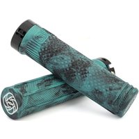 Tweeks Cycles Gusset Extra Soft S2 Lock-On Grips - Teal Swirl | Clearance section. 365 day returns, 0% finance & FREE delivery over £50