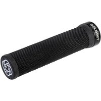 Tweeks Cycles Gusset Single File Lock-On Grips - Black | Clearance section. 365 day returns, 0% finance & FREE delivery over £50