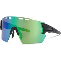 Tweeks Cycles Madison Stealth II Sunglasses - Matt Dark Grey Frame / Green Mirror Lens | Clearance section. 365 day returns, 0% finance & FREE delivery over £50