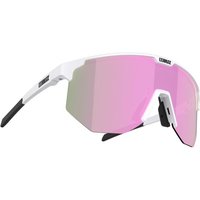 Tweeks Cycles Bliz Hero Sunglasses - Matt White Frame / Brown with Pink Multi Lens | Clearance section. 365 day returns, 0% finance & FREE delivery over £50