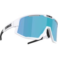 Tweeks Cycles Bliz Fusion Sunglasses - Matt White Frame / Brown with Blue Multi Lens | Clearance section. 365 day returns, 0% finance & FREE delivery over £50