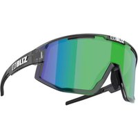 Bliz Fusion Sunglasses - Crystal Black Frame / Brown with Green Multi Lens