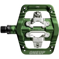 Tweeks Cycles OneUp Components Clip Pedals - Dark Green | Clearance section. 365 day returns, 0% finance & FREE delivery over £50