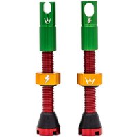 Tweeks Cycles Peaty's x 50to01 Tubeless MK2 Rasta Valves - Green,orange,red | Clearance section. 365 day returns, 0% finance & FREE delivery over £50