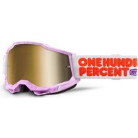 Tweeks Cycles 100% Accuri 2 Goggles - Hundred / Mirror True Gold Lens | Clearance section. 365 day returns, 0% finance & FREE delivery over £50