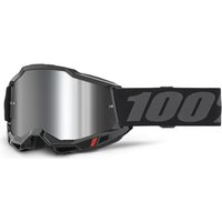 Tweeks Cycles 100% Accuri 2 Junior Goggles - Black / Mirror Silver Lens | Clearance section. 365 day returns, 0% finance & FREE delivery over £50