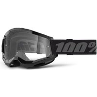 Tweeks Cycles 100% Strata 2 Goggles - Black Frame / Clear Lens | Clearance section. 365 day returns, 0% finance & FREE delivery over £50