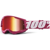 Tweeks Cycles 100% Strata 2 Junior Goggles - Fletcher / Mirror Red Lens | Clearance section. 365 day returns, 0% finance & FREE delivery over £50