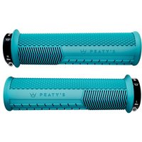 Tweeks Cycles Peaty's Monarch Knurl Grip - Thick, Turquoise | Clearance section. 365 day returns, 0% finance & FREE delivery over £50