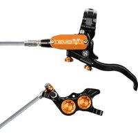 Tweeks Cycles Hope Tech 4 EVO GR4 Hydraulic Disc Brake - Black / OrangeRear Left HandBraided | Clearance section. 365 day returns, 0% finance & FREE delivery over £50
