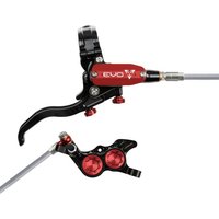 Tweeks Cycles Hope Tech 4 EVO GR4 Hydraulic Disc Brake - Black / RedFront Right HandBraided | Clearance section. 365 day returns, 0% finance & FREE delivery over £50