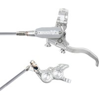 Tweeks Cycles Hope Tech 4 EVO GR4 Hydraulic Disc Brake - Silver / SilverRear Left HandBraided | Clearance section. 365 day returns, 0% finance & FREE delivery over £50