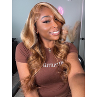 UNice Honey Blonde Piano Highlighted Body Wave 3Pcs Bundles With Closure Deal