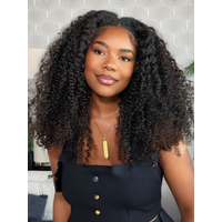 Density Beginner Friendly V Part Kinky Curly Wig 0 Skill Needed Protective Style
