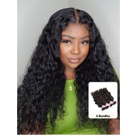 UNice 4Pcs Natural Wave Remy Human Hair Weaves