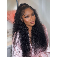 7x5 Bye Bye Knots & 13x4 Pre-Everything™ Lace Frontal Natural Black & Golden Brown Highlights Water Wave Curly Drawstring No Baby Hair
