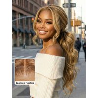 Honey Blonde Body Wave 7x5 Pre-Cut Lace Bye-Bye Knots Wig With Drawstring Wig