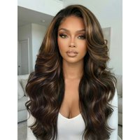 Get 16% Off UNice 7x5 Bye Bye Slip Lace Black Golden Brown Body Wave Wig