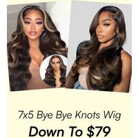 16"-18" From $79: Glueless 7x5 Bye Bye Knots Wig