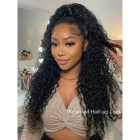 22'' Bye-Bye Knots 7x5 Lace Jerry Curl 150% Density Wig with Lived-In Coils