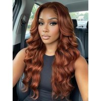 UNice 7x5 Bye Bye Slip™ Lace Auburn Copper Brown Body Wave Drawstring Wig Beginner Friendly