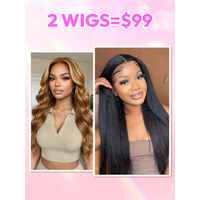 UNice Offer Get 42% Off Two Wigs for $99 Body Wave Kinky Straight