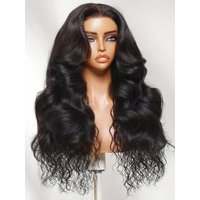 UNice 7x5 Bye Bye Slip™ Glueless Lace Natural Water Wave with Soft Body Wave Wig with Face-Framing Curtain Bangs