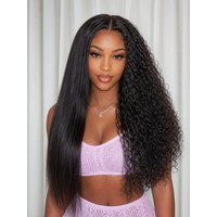 UNice Straight to Curly Wig Bye-Bye Slip™ 7×5 Lace Closure Glueless Everyday Two-in-One Style Switch Natural Look