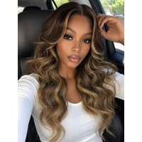 UNice Honey Blonde Highlights Loose Wave with Face-Framing Layers Bye-Bye Slip™ 7x5 Lace Closure Glueless Ready-to-Go Wig for Beginners