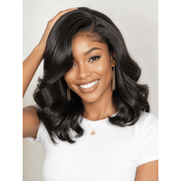 UNice Layered Wavy Bob Bye-Bye Slip™ 6×4 Lace Glueless Human Hair Wig 220% Density