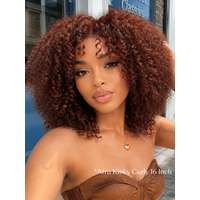 UNice Reddish Brown Curly Bye-Bye Slip™ Ready-to-Wear Glueless Human Hair Wig