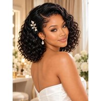 UNice Water Wave Bob 220% Density Bye-Bye Slip™ 6x4 Lace Glueless Human Hair Wig Full Volume Luxe Bridal
