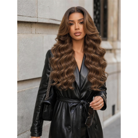 UNice Warm Brown Highlighted Loose Wave Face-Framing Layers Bye-Bye Slip™ 7x5 Lace Glueless Wig
