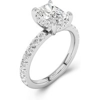 Silver Plated 925 Sterling Silver Princess Cut Engagement Ring