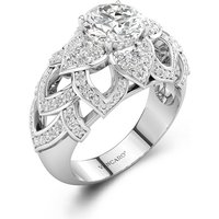 Silver Plated 925 Sterling Silver Round Cut Engagement Ring