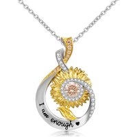 Nature Unique Daisy White Gold Plated Pendant Necklace