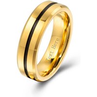 Classic Men Wedding Band In 14K Gold Plated Titanium Steel